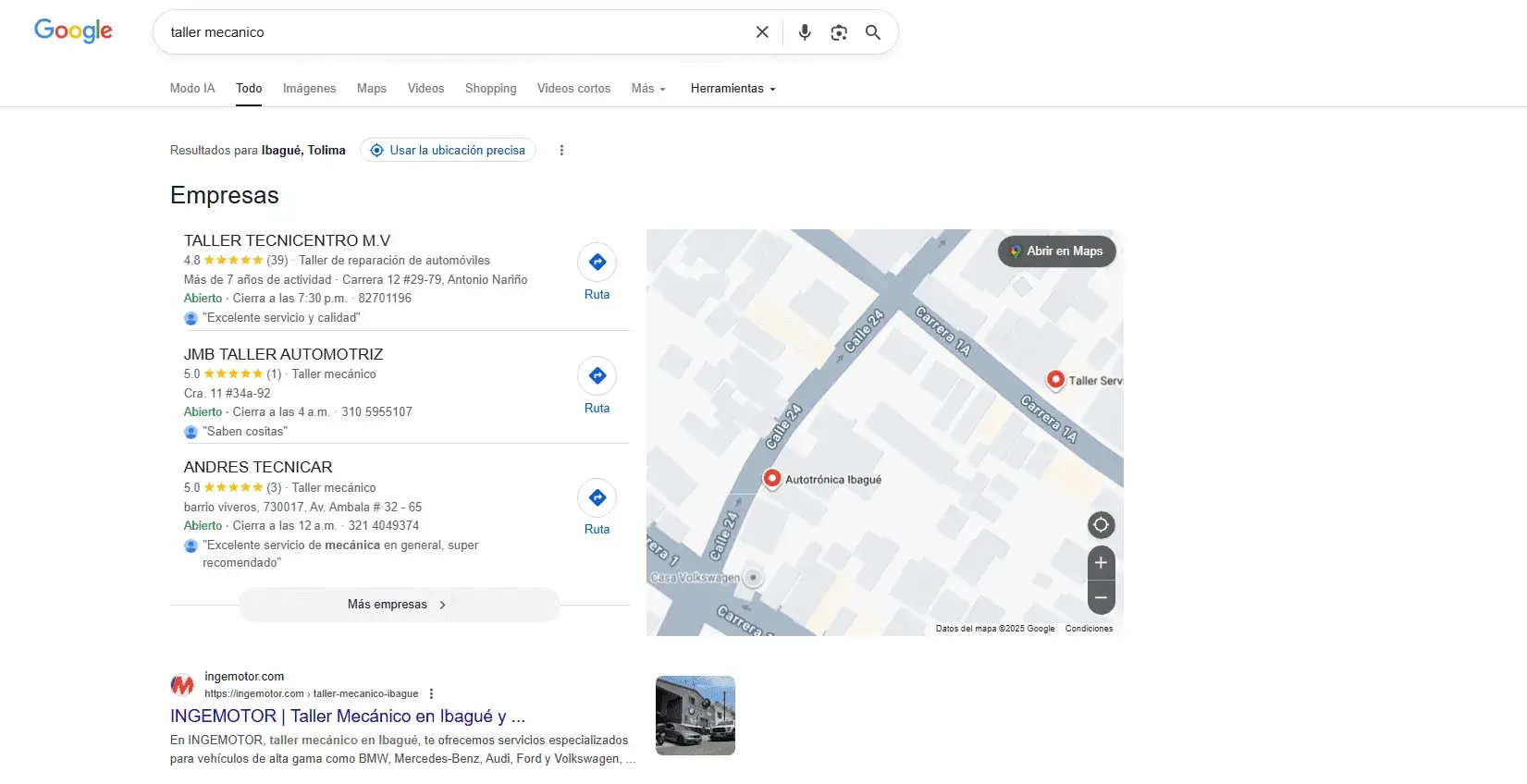 Análisis SEO Ingemotor: crecimiento de tráfico orgánico en Google Search Console